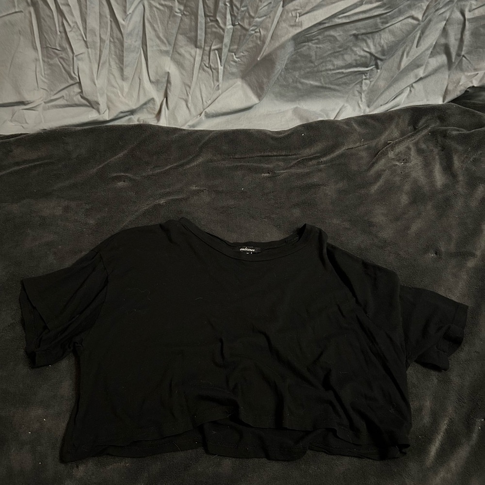 Ambiance Black Women's Crop Top